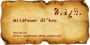 Wildfeuer Ákos névjegykártya